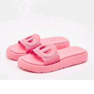 $720 Dior AUTHENTIC Rubber Dioriviera DClub Slide Sandals Pink  EU 38 US 8 BNIB